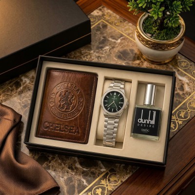 Specail Watch + Perfume + Money Wallet Combo