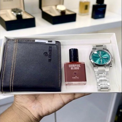 Specail Watch + Perfume + Money Wallet Combo