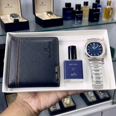 Specail Watch + Perfume + Money Wallet Combo
